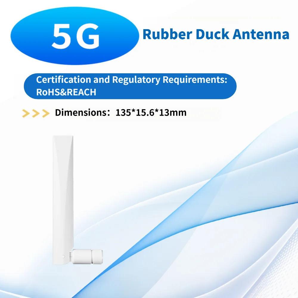 Quectel YECT005W1W 5G Rubber Duck Antenna 600-6000MHz Wideband High Gain White Antenna SMA Connector Upports 3G/LTE Cat-M/NB-IoT