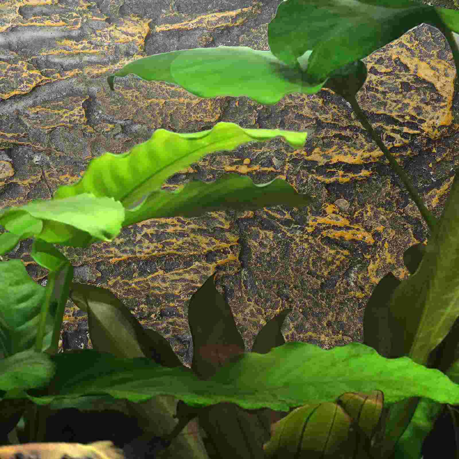 Background Rock 3d Wallpaper Fish Aquarium Backgrounds Reptile Enclosure Pu Decorative Terrarium Bark