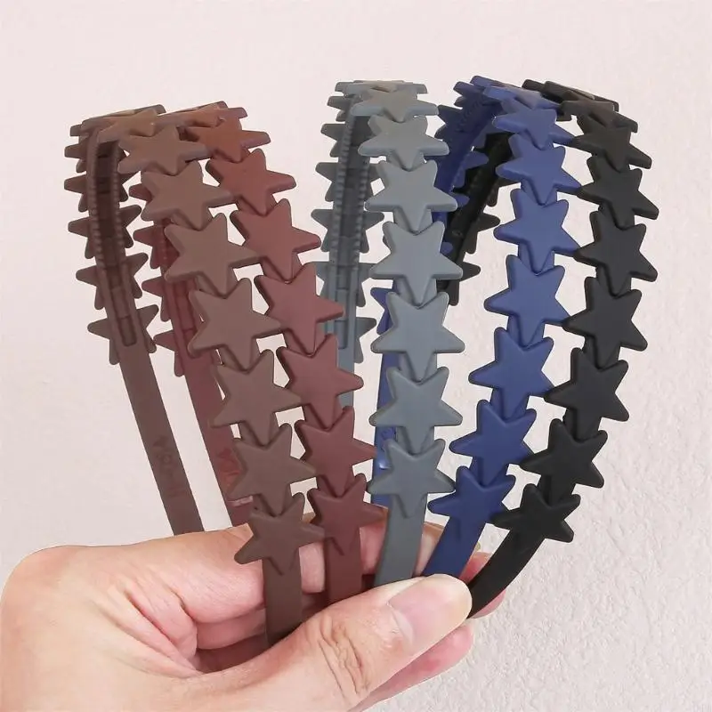 

5/12pcs Girls Star Hairbands Plastic Headbands Hair Decors For Fashion Lover