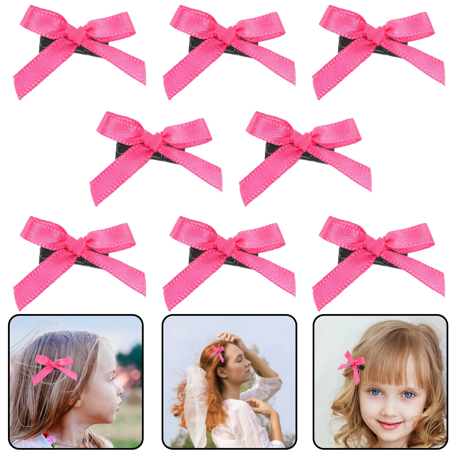 10 Buah Jepit Rambut Mini Bentuk Pita untuk Aksesoris, Pita Kecil, Aksesori Ikat Rambut