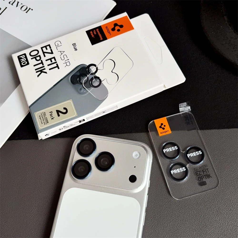 Spigen Kameraobjektiv-Schutzglas TR EZ Fit Optik Pro für iPhone 17 Pro Max Air 16 15 14 Pro Max Plus HD Objektivschutz 2 Stück