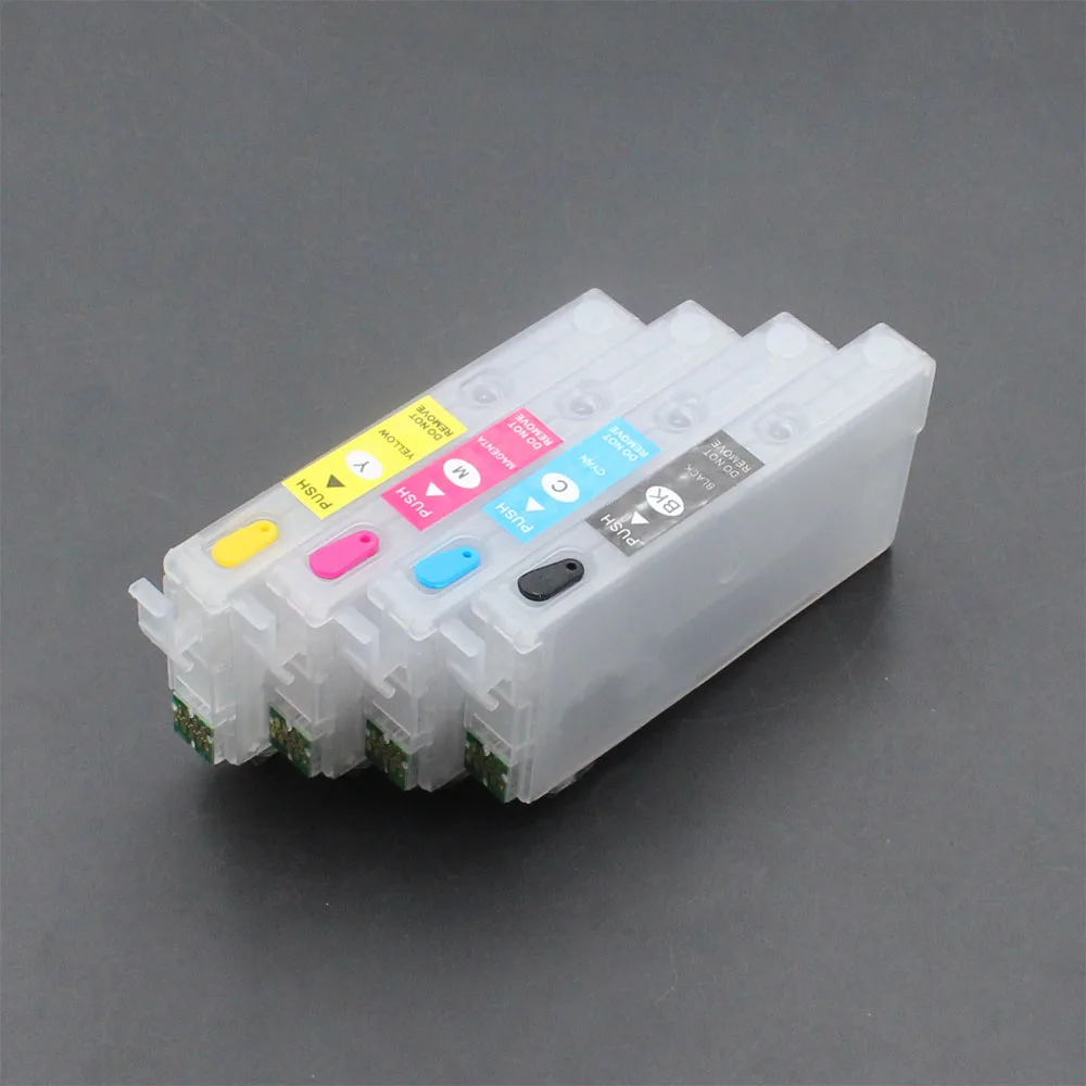 802 802XL Refillable Ink Cartridge for Epson Workforce WF-4720 WF-4730 WF-4734 WF-4740 EC-4020 EC-4030 EC-4040 No Chip