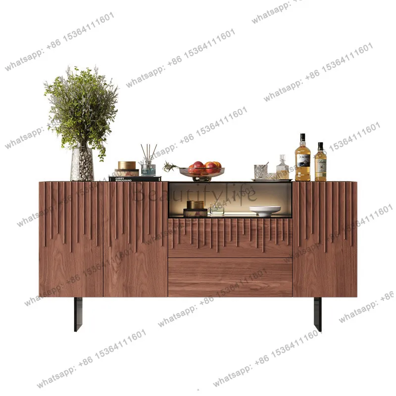 

Italian light luxury high-end dining side cabinet acrylic living room high-end decorative storage cabinet