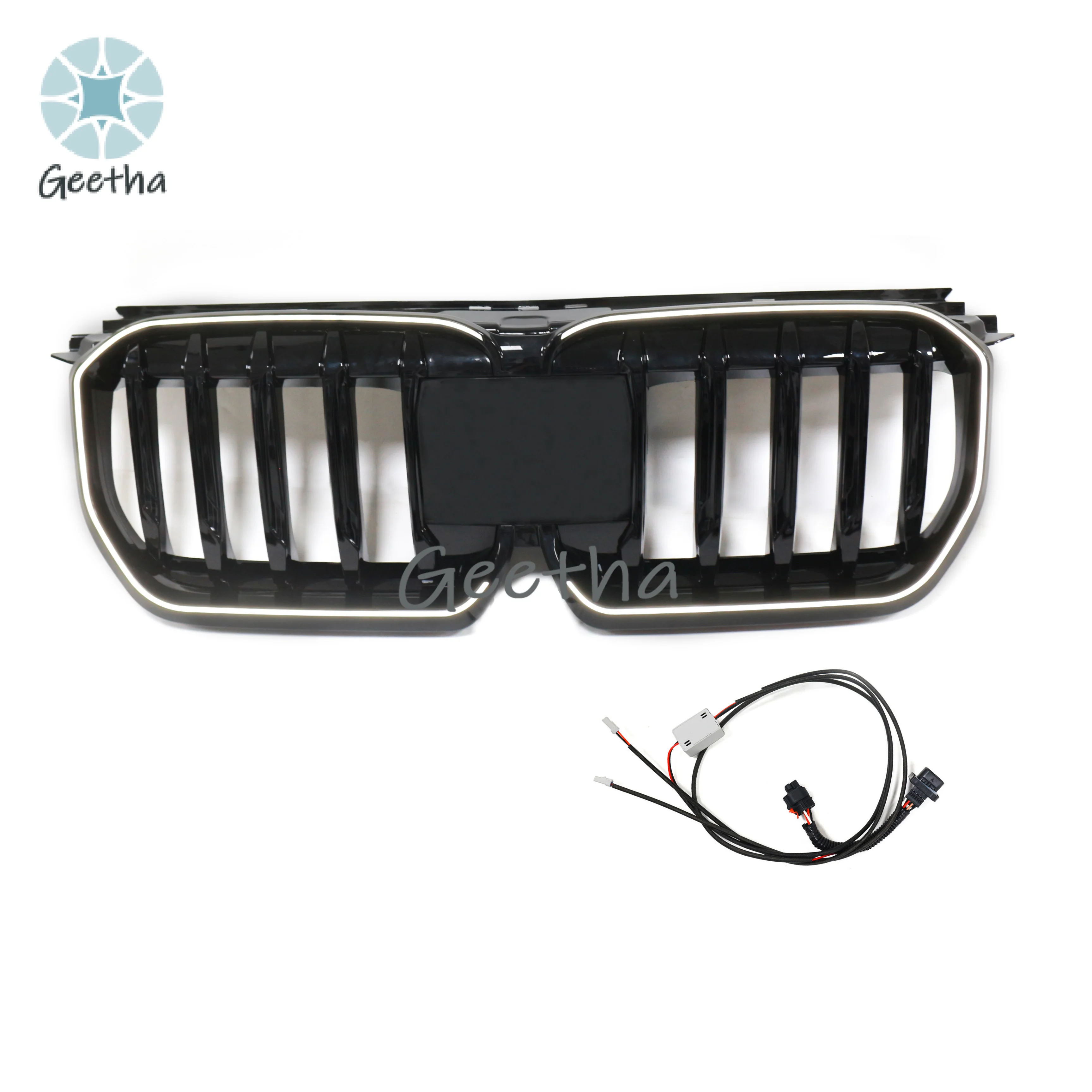 

Car Front Bumper Grilles Single Slat LED Front Bumper Kidney Center Grille Mesh Grill for Bmw X1 U11 2023