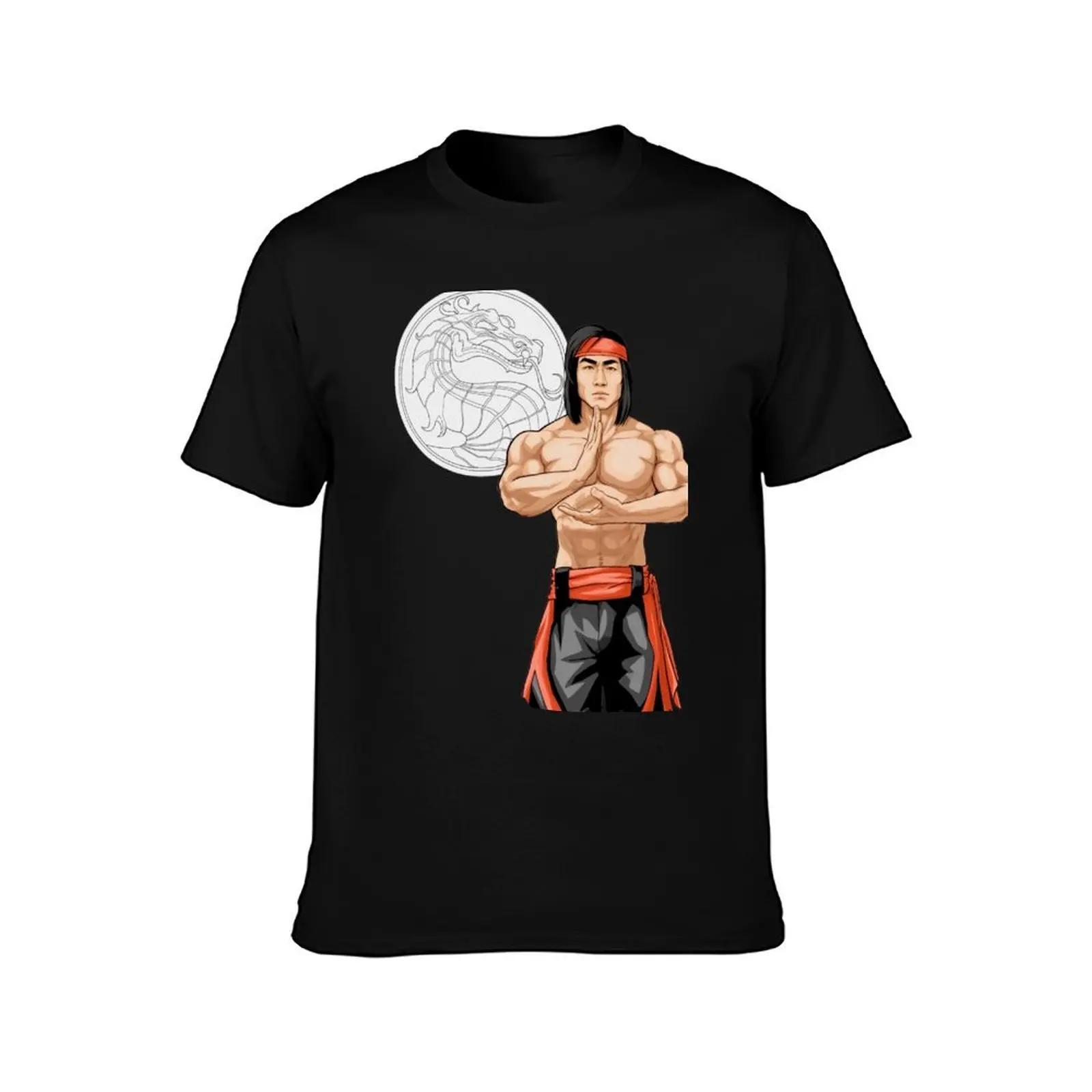 Liu Kang Shaolin Monk T-Shirt Street Style Casual Tee Shirt T-Shirt