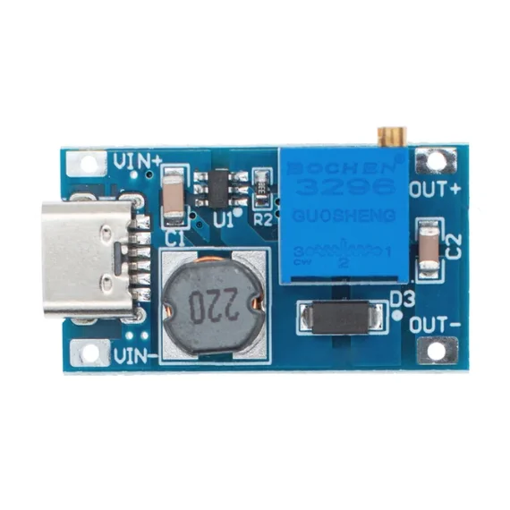 MT3608 DC-DC modulo Boost regolabile 2A Booster Board Boost Module TYPE-C MICRO USB 2V-24V a 5V 9V 12V 28V per Arduino