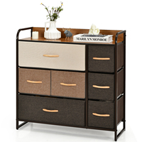 Cloth drawers Dresser storage S wardrobe Metal Frame & Wood Surface Fabric wardrobe drawers wardrobe for Hallway