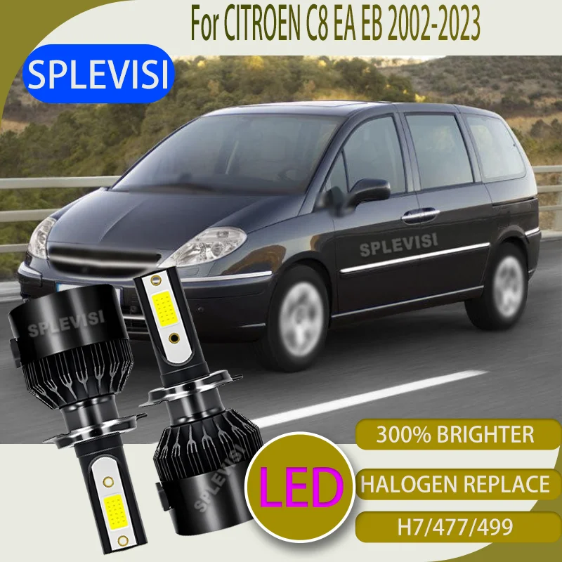 H7/477 Automotive Bulb LED Headlight Hi Lo Beam For CITROEN C8 EA EB 2002 2003 2004 2005 2006 2007 2008 2009 2010 2011 2012-2023