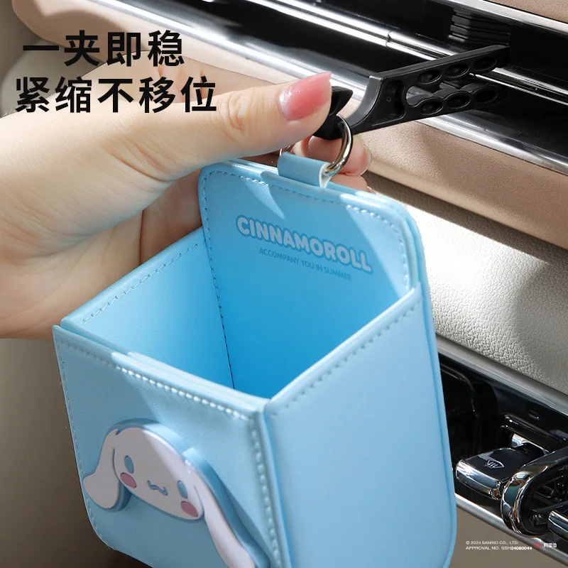 Tas Penyimpanan Mobil Ventilasi AC Dashboard Gantung Kotak Organizer Kulit PU Tempat Kacamata Ponsel Penyimpanan Aksesoris Interior Mobil