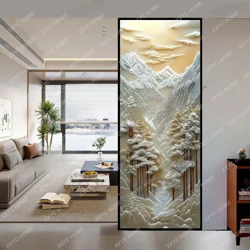 XTempered glass art living room partition dining room screen shower room entrance