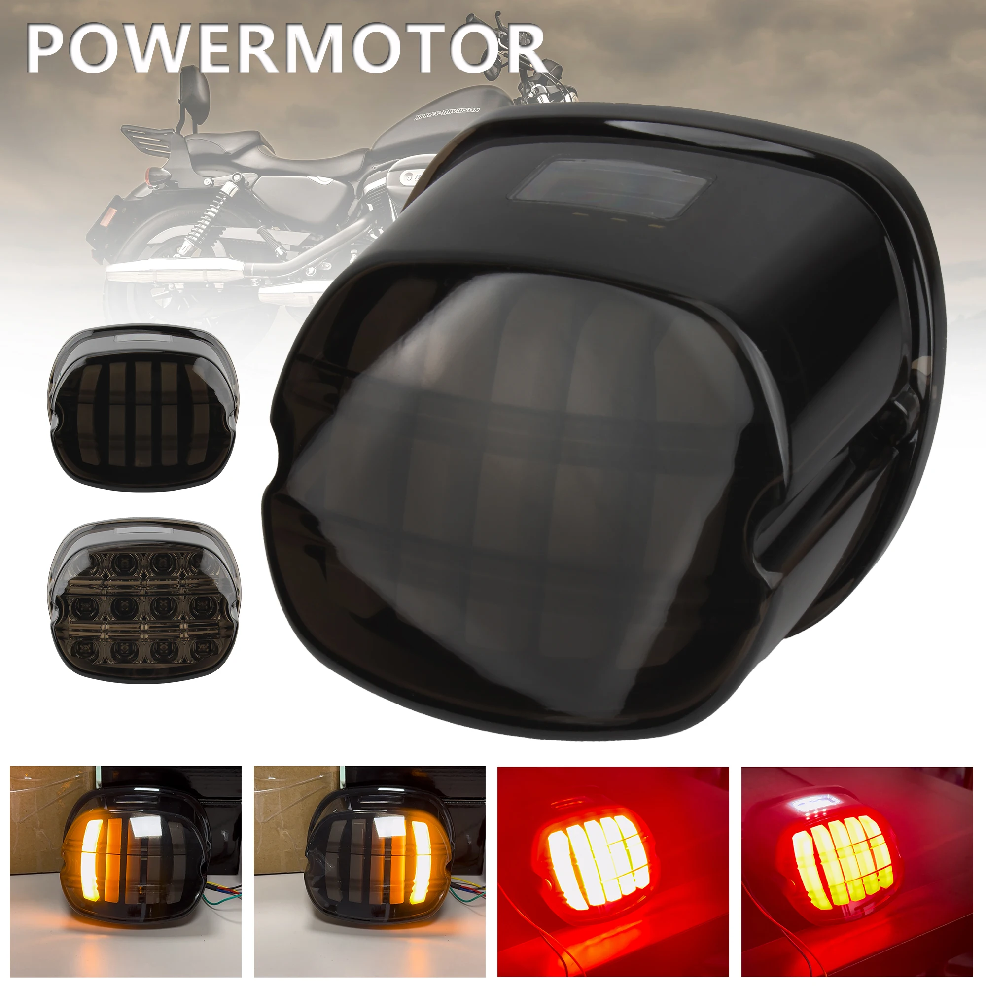 

Мотоциклетный светодиодный стоп-сигнал подходит для Harley Touring Electra Glide Road Glide Softail Sportster XL883 XL48 Dyna FLD Fat Boy