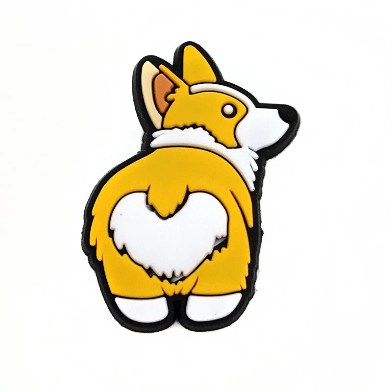 1PCS PVC Pekingese Shoe Charms Accessories Buckle Fit Wristbands Shoe Charms Decoration