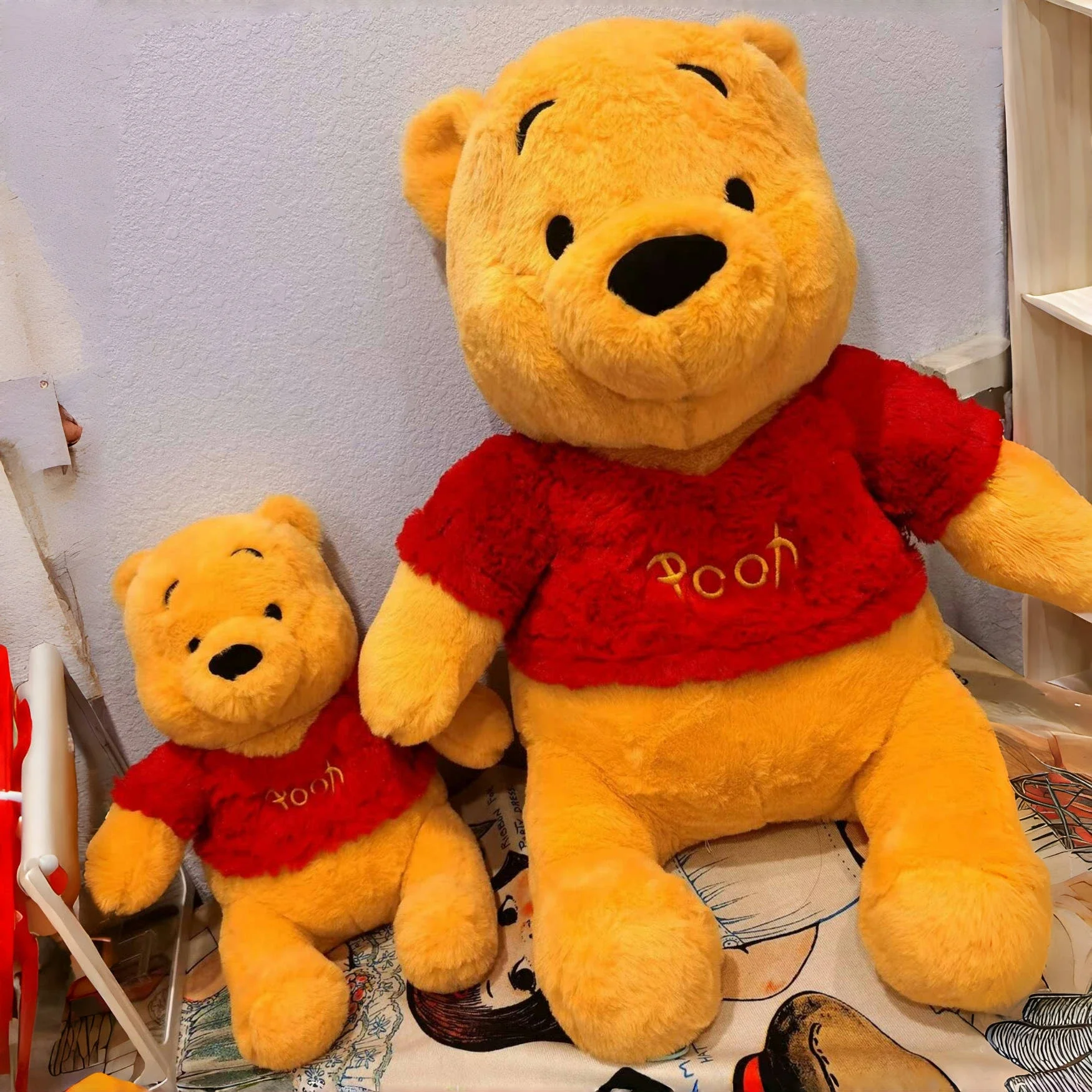 

Очень мягкая и милая плюшевая игрушка Винни-Пух, нежная плюшевая игрушка-медведь, обнимашка-подушка, мягкая аниме-кукла, успокаивающая игрушка, рождественский подарок для девочки