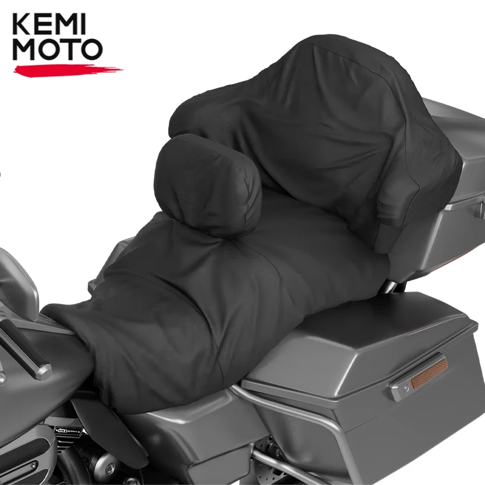 

KEMIMOTO Motorcycle Seat Cover Rain Covers Rainproof Dustproof Seat Protector for Touring Trike Model Seats with Rider Backrest