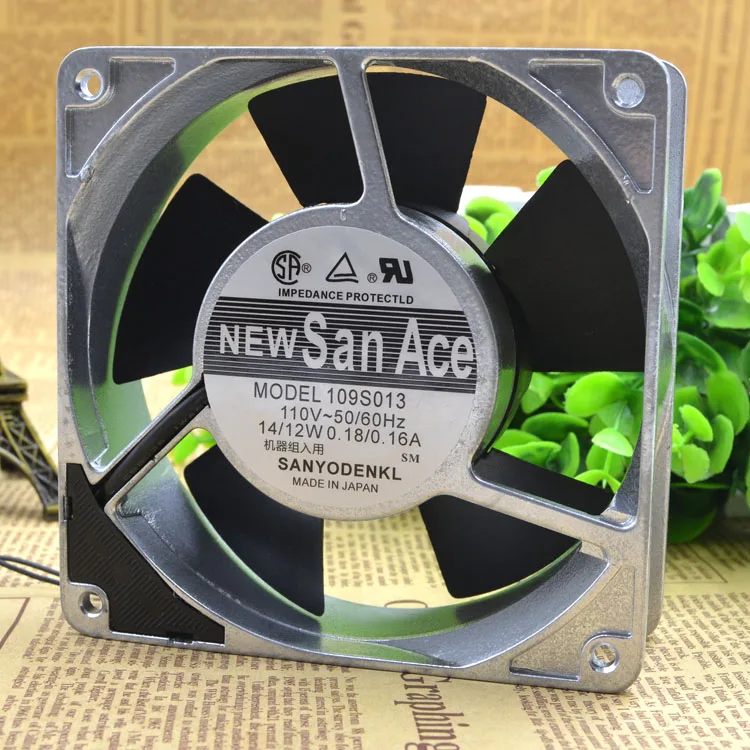 ORIGINAL 109S013 100V 14 12W 0.18 0.16A 12038 ALUMINIUM FRAME FAN