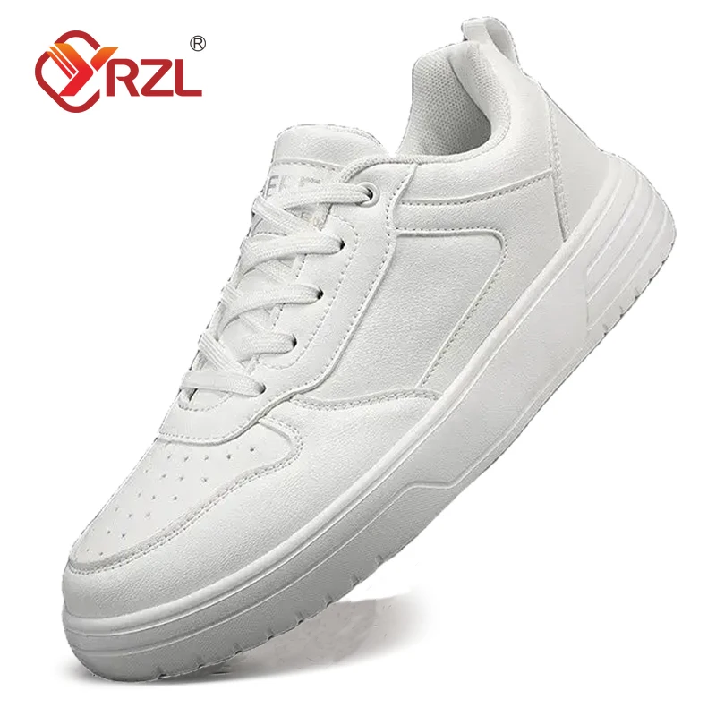 

YRZL Men White Sneakers Lightweight Breathable Sports Running Shoes Unisex High Quality Comfortable Skateboard Shoes for Men