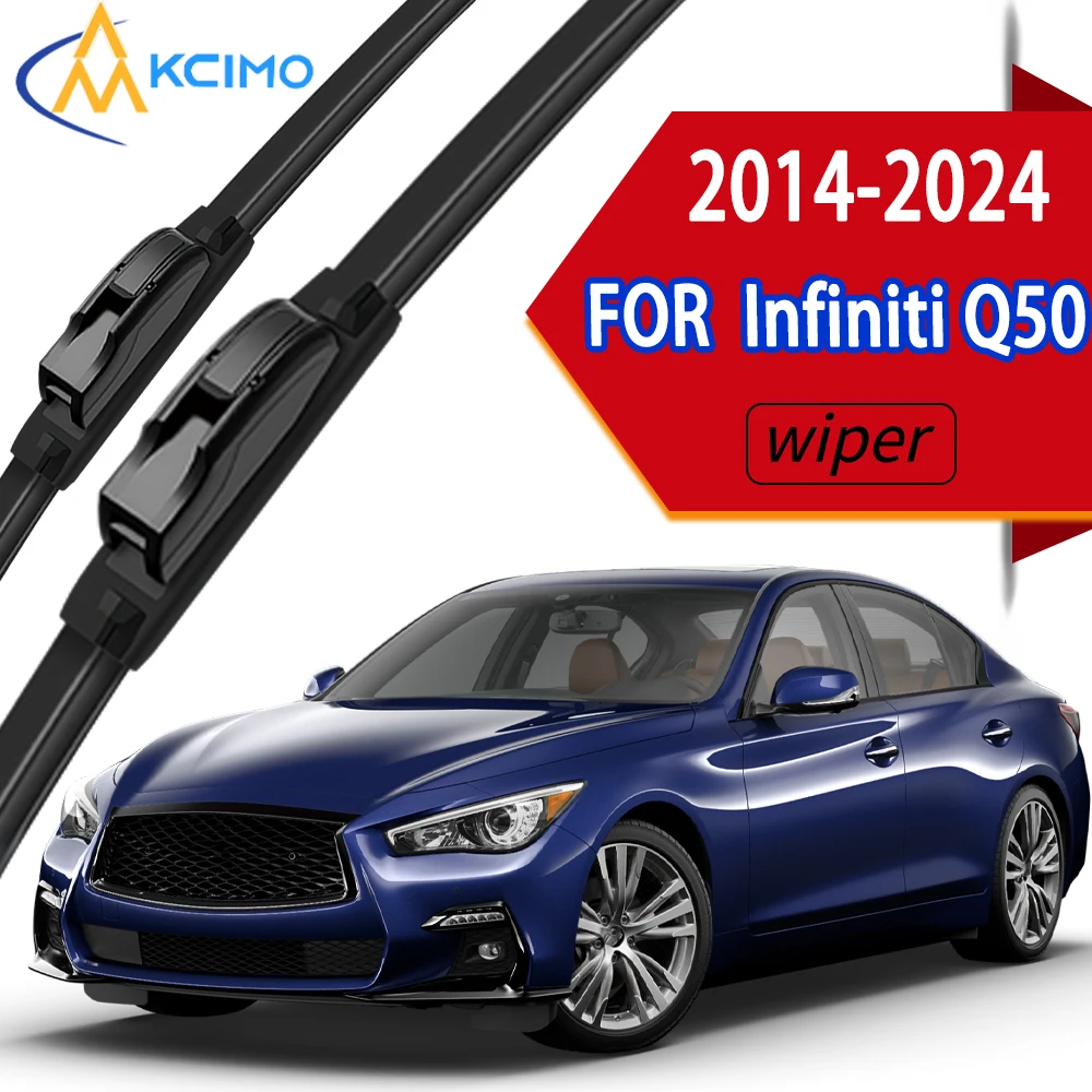 

Premium OEM Fit Front Windshield Wiper Blades with Ultra Durable Rubber for Infiniti Q50 2014-2024, Quiet and Streak-Free