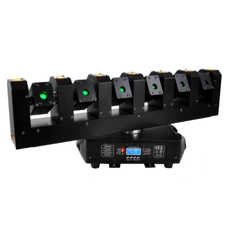 RGB full color 3IN1 stage stepless rotating shaking head light 7 warm white light beads two-color matrix point control