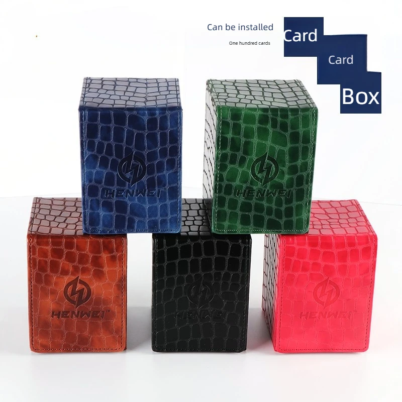 Gongi Double Door Card Box 100+ Pkm Yu-gi-oh Card Box Trendy Card Storage Box Tcg  Card Storage  Board Games