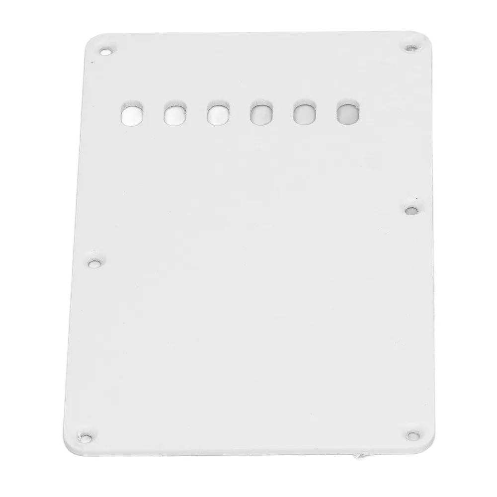 6 Holes Electric Guitar Back Cover Plate PVC With Screws Guitar Pickguard Backplate White/Black/Beige Tremolo Cavity Cover