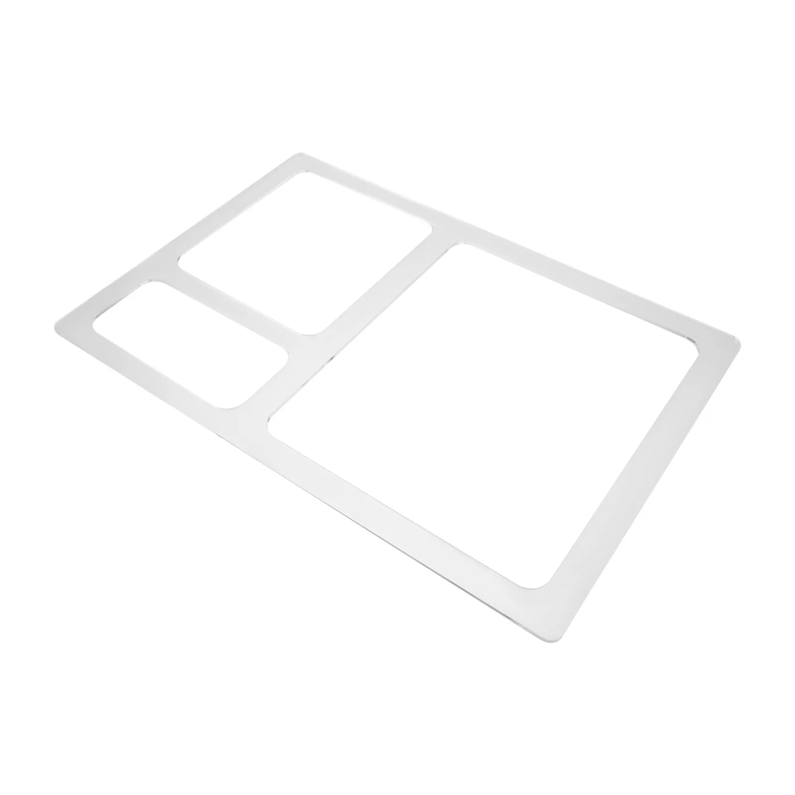 Valet Tray Acrylic Router Template 3 Pocket Rectangle Clear Transparent Woodworking Inlay Stencil for DIY Craft Projects