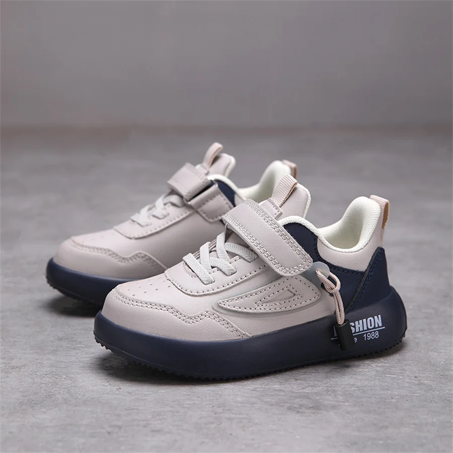 Tenis Sneakers Kids Spring/Autumn New Boys Girls Sports Shoes Casual Board Shoes Leather Soft Soled Children Small White Shoes