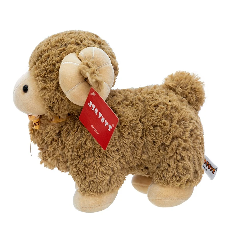 Jouet en peluche de chèvre debout de 23cm, Animal en peluche doux et moelleux, idée cadeau de vacances parfaite pour la décoration de la maison des enfants