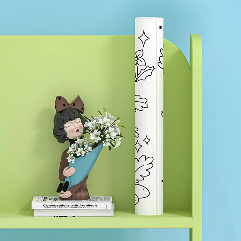 Coloring Paper Roll Graffiti Scroll Paper-cut Drawing Roll DIY Color Filling Paper for Kids Painting Paper 3 Meters