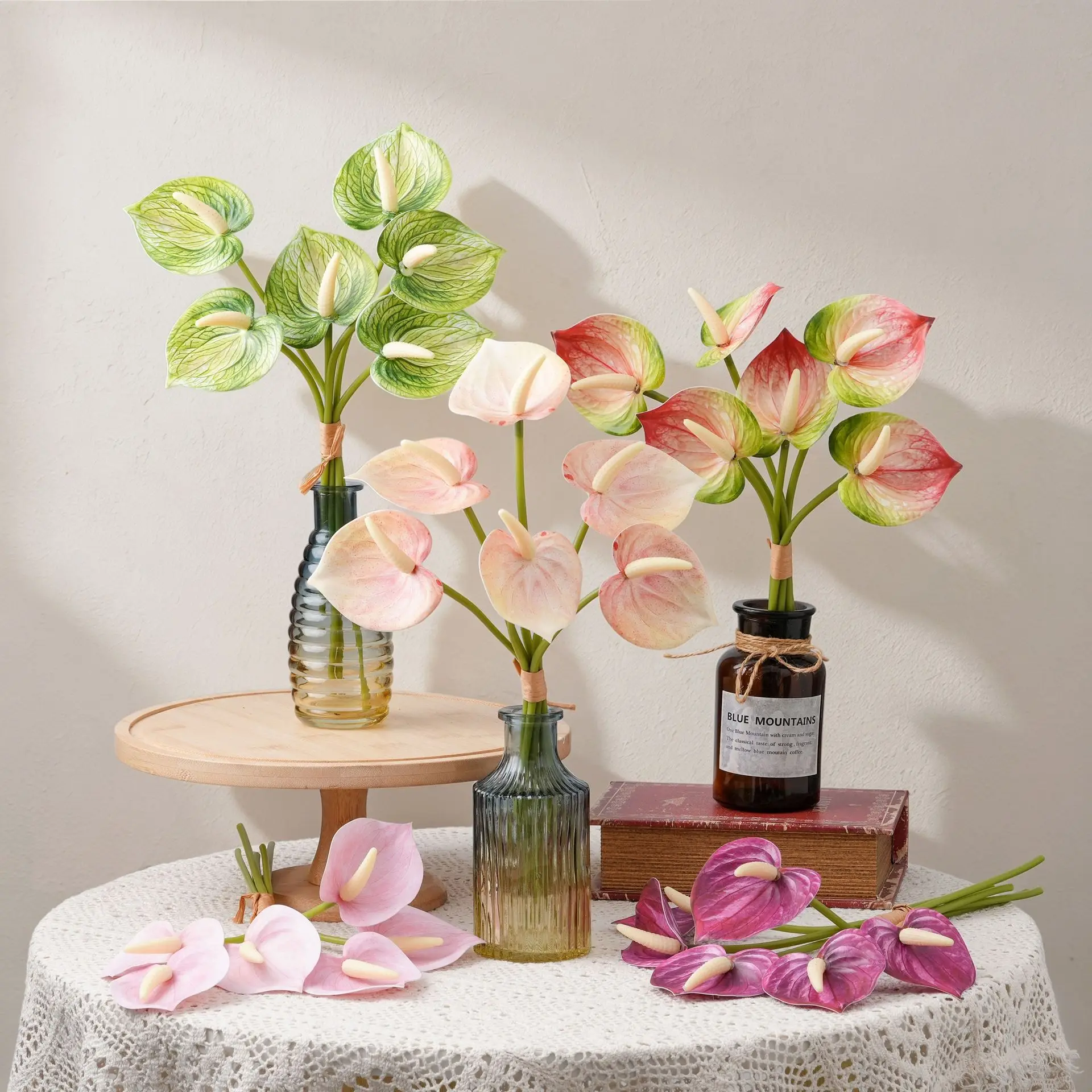 30Pcs 인공 라텍스 안스티움 꽃 신부 꽃다발 액세서 - Baby Nursery Decor Ideas 리뷰 및 가격