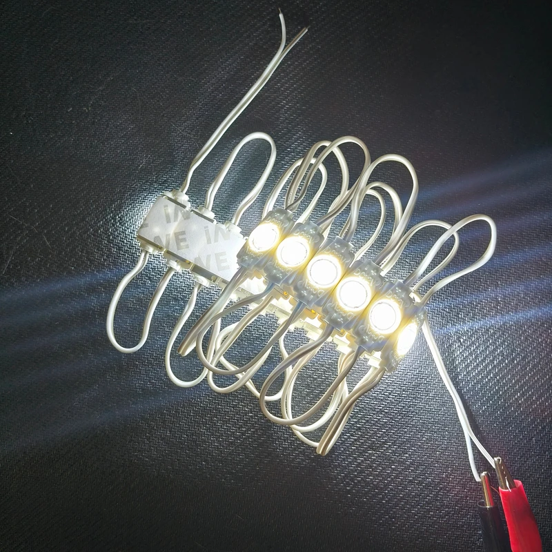 20 Stück Mini-LED-Modul SMD 2835 0,5 W Einspritzmodul Leuchtkastenmodul Fensterfront 27 mm x 12 mm 1 LED-Einzelmodul für Shop-Banner