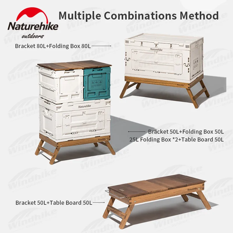 アウトドア寝具 NATAL DESIGN FOLDING BOX HIGH TYPE 2 Naturehike Outdoor 50L PP Folding Storage Box Portable High