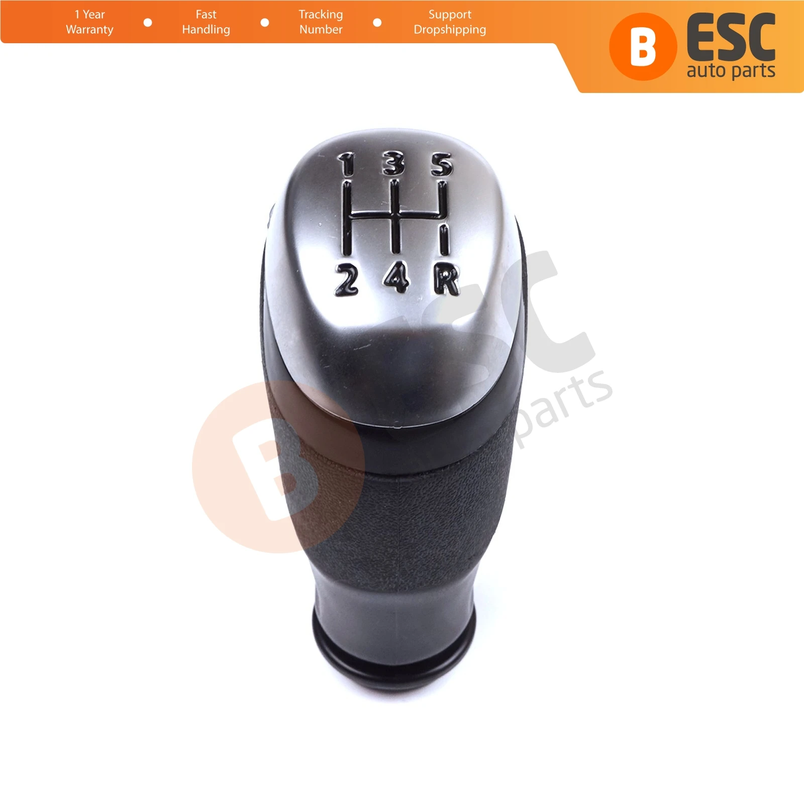 ESP1146 Manual 5-Speed Gear Shift Lever Stick Knob Head Chrome Black for Renault Clio MK4 BH KH 2012-2020 328657531R