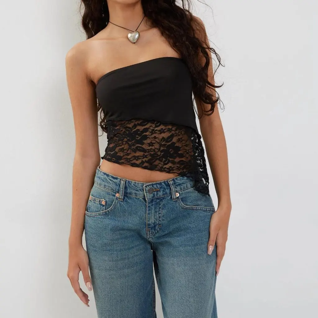 

Women's Sexy Strapless One-Piece Vest European And American Style Navel Strap Outer Wear Chest Wrap