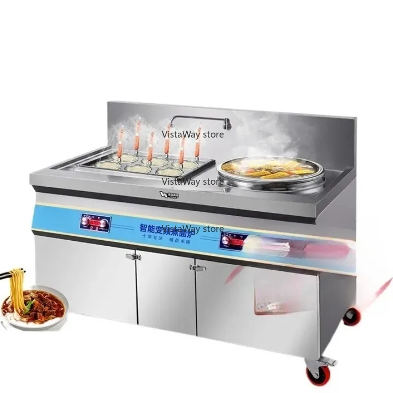 

Commercial stainless steel double barrel energy-saving intelligent multi-functional thermal insulation noodle cooking stove
