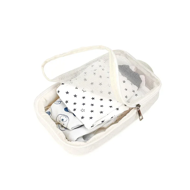 Baby Diaper Bag Organizer Pouch - Waterproof Pod Hanging Diaper Bag Mesh Bag Reusable, Washable Or Baby Cloth Diaper