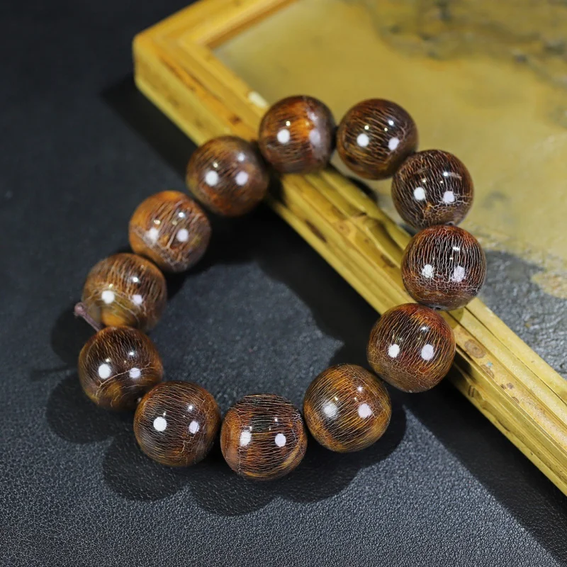 

Антикварный тибетский браслет из старого бычьего рога, круглые бусины для мужчин и женщин, Будда