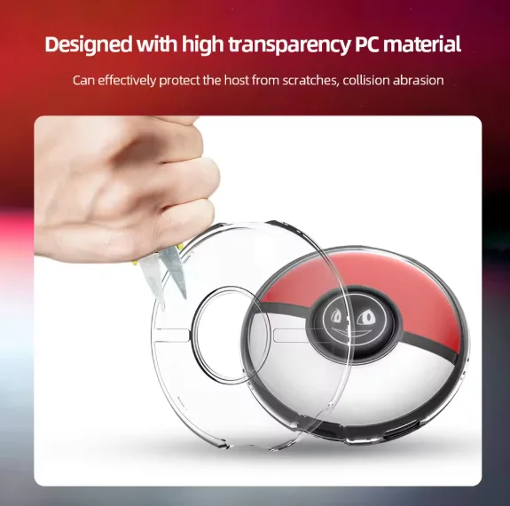TNS3112Silicone Protective Cover Hard/Soft Shell Case for Pokemon Go Plus Transparent Protector PC / TPU Sleeve Game Accessories