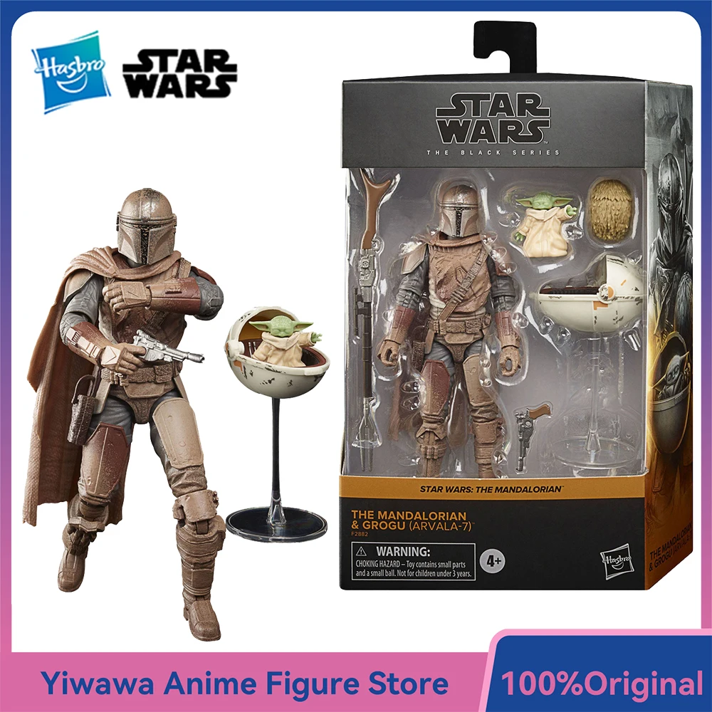 

[In-Stock] Hasbro Star Wars The Black Series The Mandalorian and Grogu (Arvala-7) 15cm Nice Anime Figure Model Ornament Toys