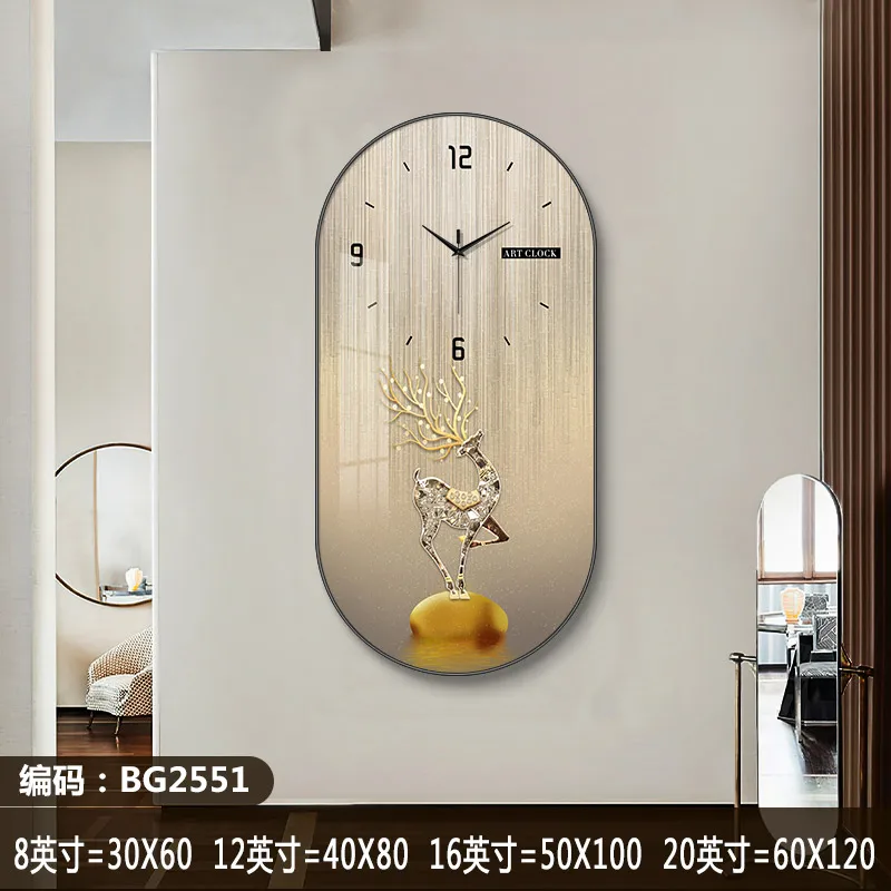 Modern luxury wall clock living room household fashion restaurant decorative painting creative wall hanging silent clock