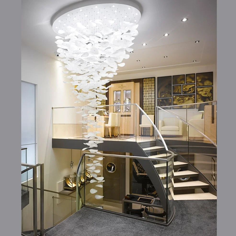 Duplex Room Living Room Glass  Large Crystal