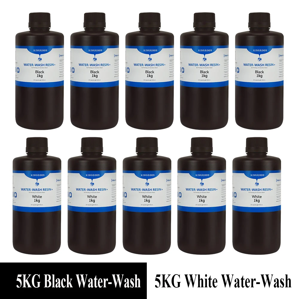 10KG standaard / waterwasbare hars 405nm UV-uitharding Lage geur Lage viscositeit fotopolymeerhars voor hars 3D-printers