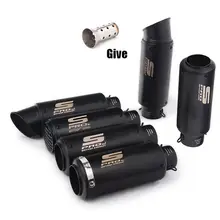 Tubo de escape universal para motocicleta, 51/60mm, direto, adequado para yamaha honda racing, projeto gp de motocicleta