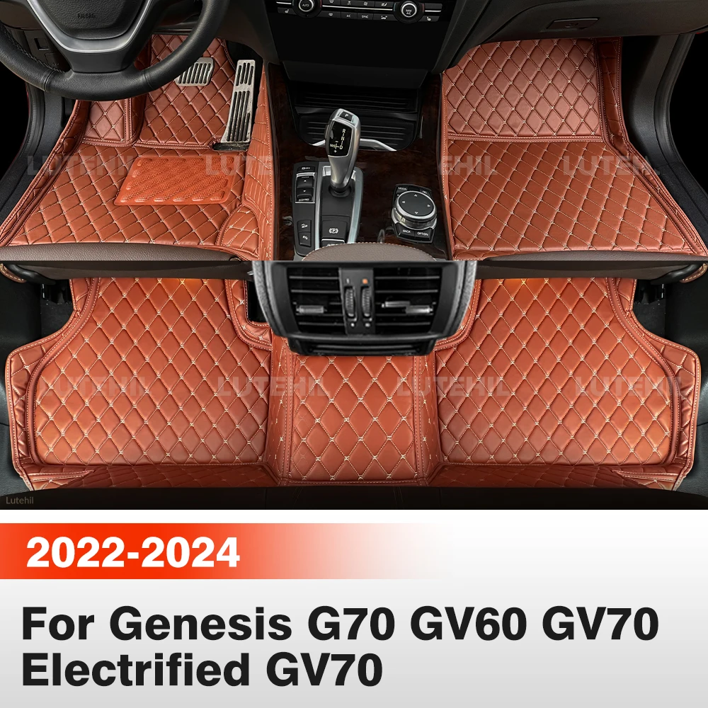 

For Genesis G70 GV60 GV70 Electrified GV70 2022 2023 2024 Car Floor Mats All Weather Carpet Cover Floor Liners Interior