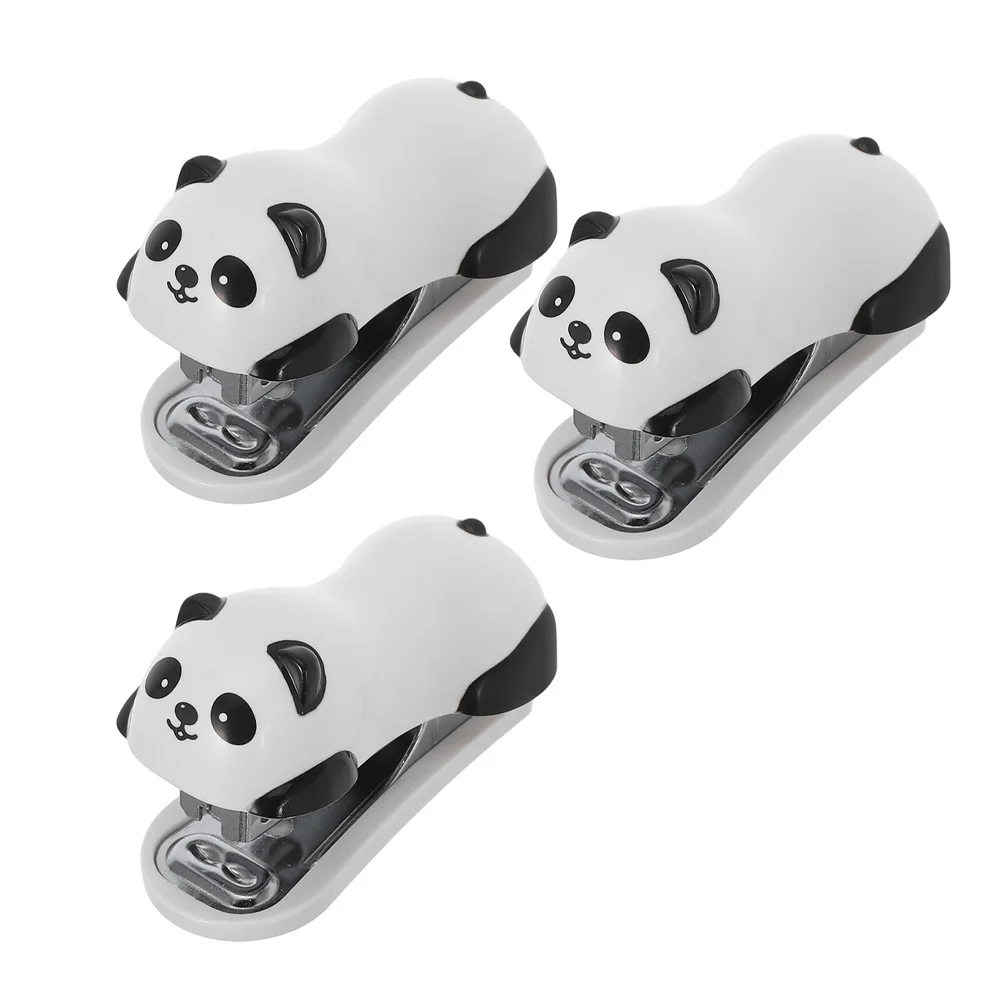 3 قطعة دباسة مكتب صغيرة لطيف على شكل باندا مدمجة محمولة باليد مكتب مدرسة لوازم المنزل الكبار دباسة صغيرة #3