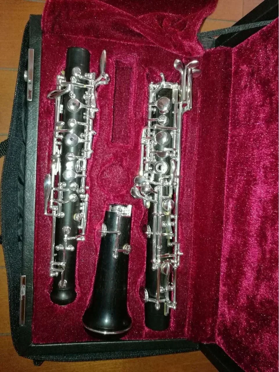 

Hooqu High Quality C Ebony Oboe OEM C Tone Ebony Wood Oboe With Silver Plated Keys (JEB-200)