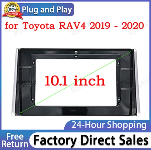 Car Sterei 2Din Facia Frame Adapter For Toyota RAV4 10.1 INCH Big Screen CD/DVD Player Fitting Panel Frame Kit