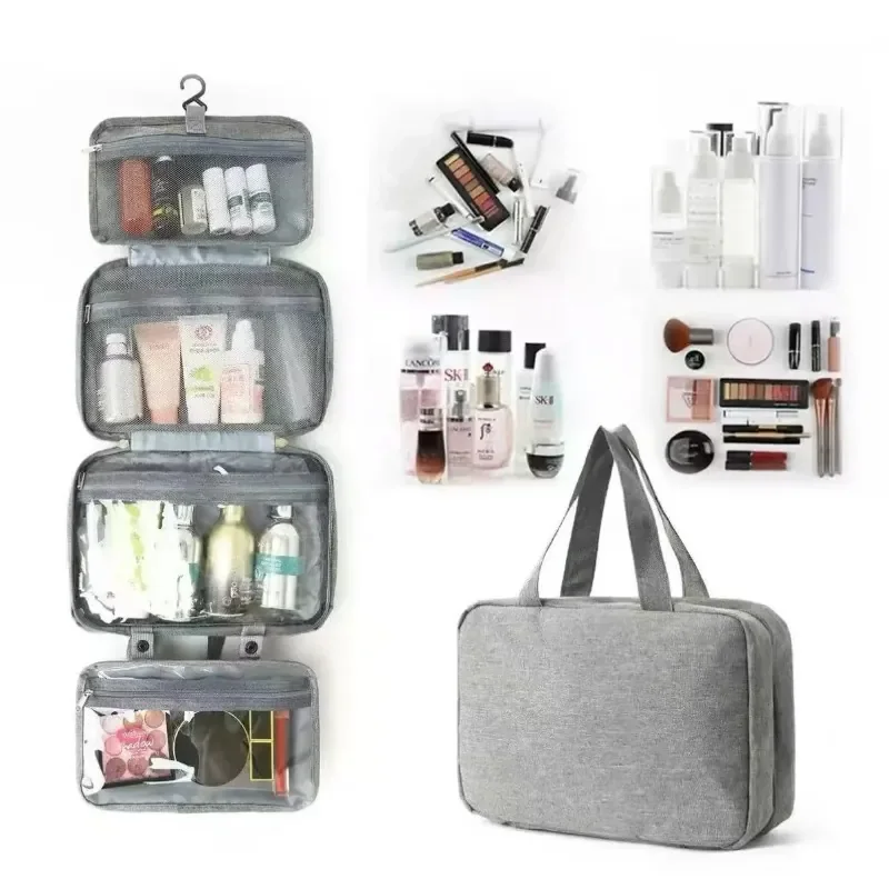 

Travel Hanging Toiletry Bag Waterproof Cosmetic Storage Bag Bathroom Beauty Wash Bag Wet Dry Separated Organizer Travel