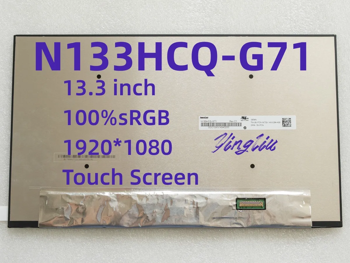 

13.3" Laptop Touch Screen N133HCQ-G71 Fit LP133WF6-SPK2 B133HAK02.1 For DELL Latitude 5300 FHD Display 40pins 100%srgb 1920*1080