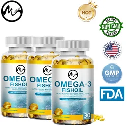 Minch Omega 3 Fish Oil Capsules Support Brain Nervous System Good For Cardiovascular Anti-Inflammation & Skin Health Antioxidant