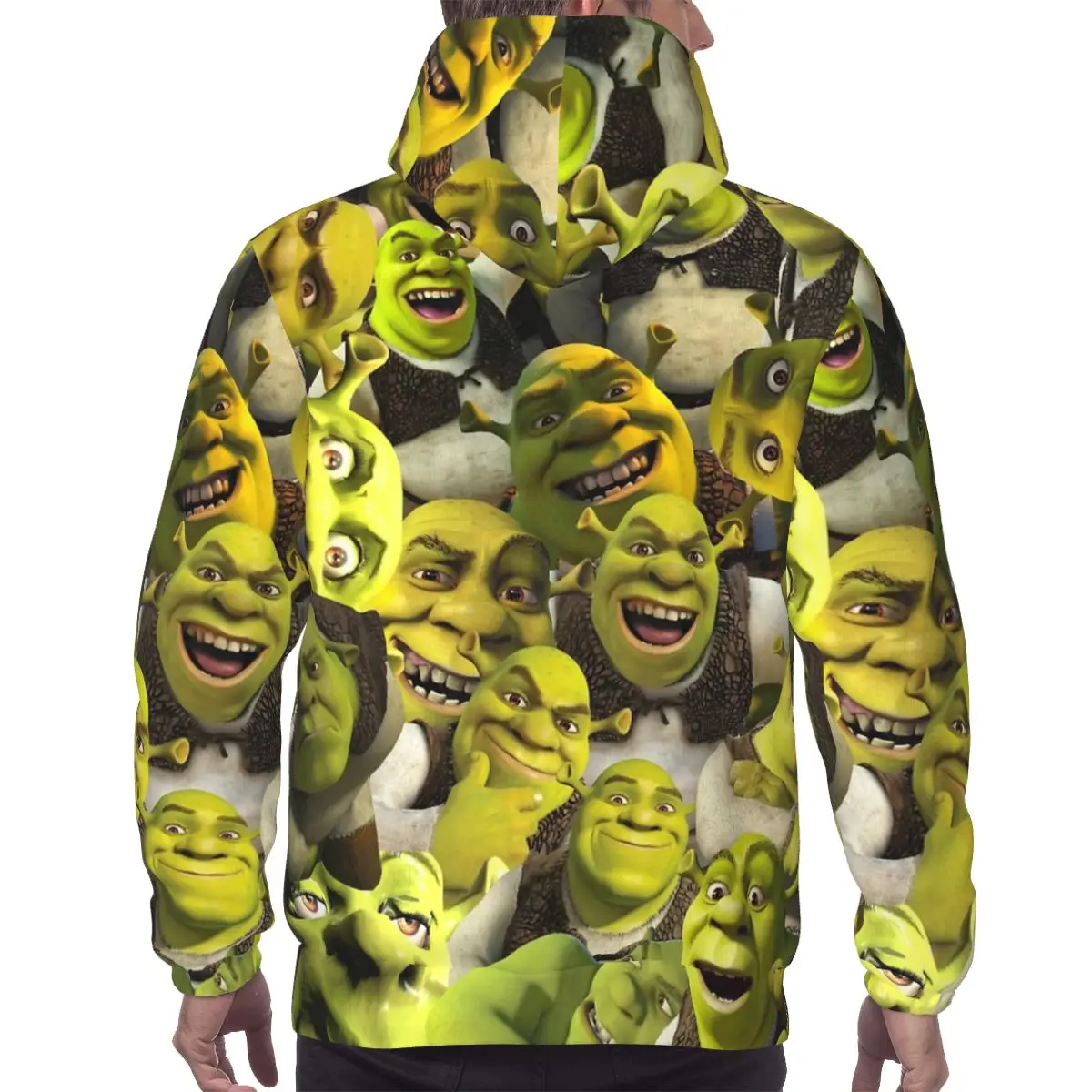 Retro Shreks Collage Hoodie Men Women Sweatshirt Graphic Movie Kanga Pocket Hoodies Stylish Hoodie Pullover Long Sleeve Shirts